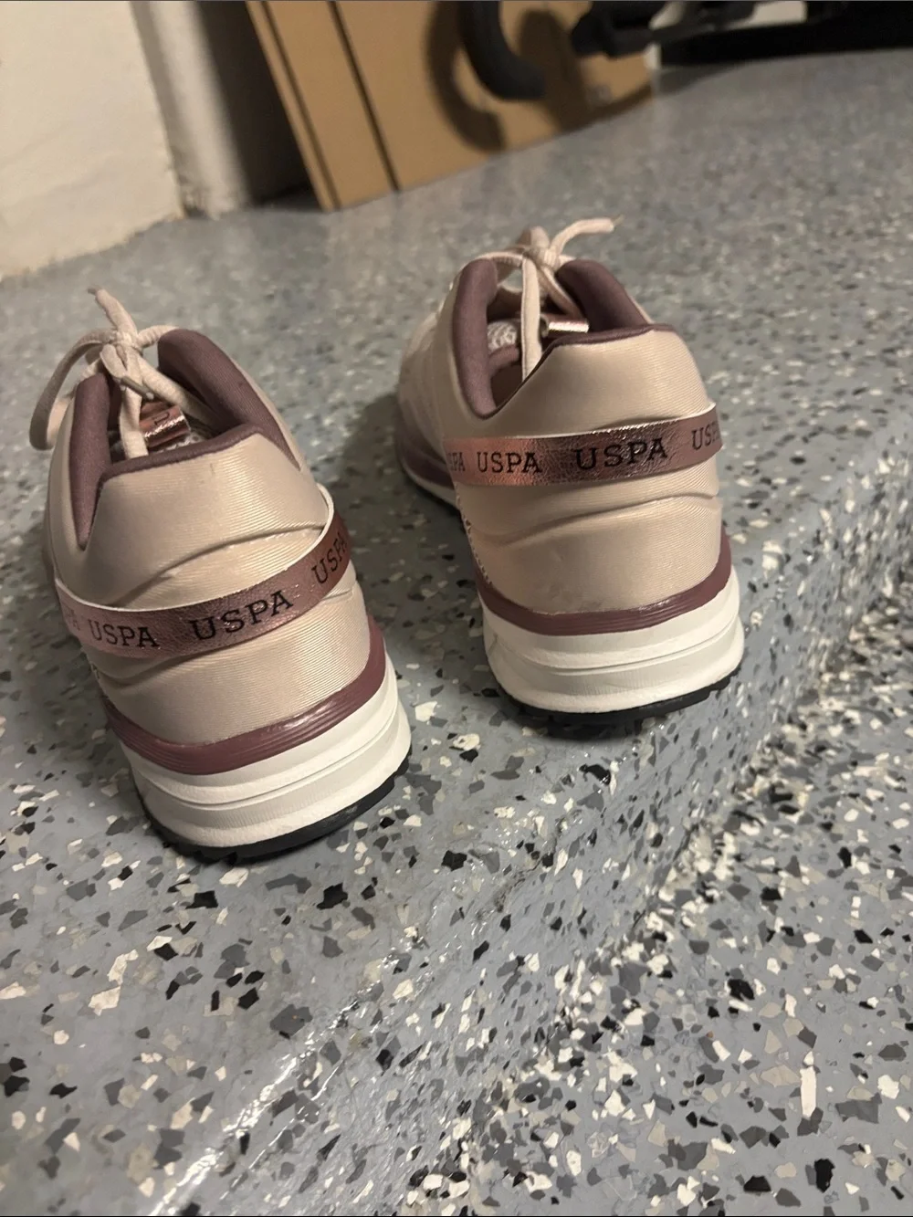 U.S. Polo Assn. Women Beige & Mauve Athletic Sneakers